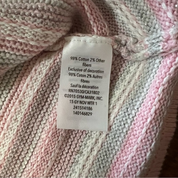 Gymboree Pink Striped Baby Cardigan Sweater size 3-6 months - Picture 4 of 6